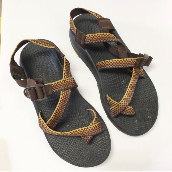 Chaco | Shoes | Chaco Z2 Classic Sandal Brown Trout Print Sz 1 | Poshmark